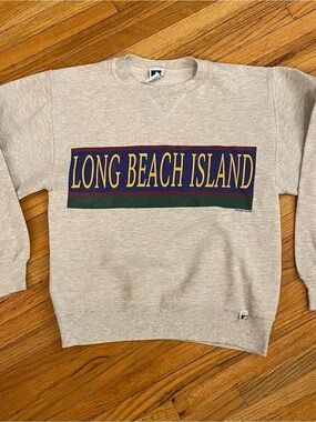 Vintage 1994 Long Beach Island New Jersey Russell Athletic Sweatshirt